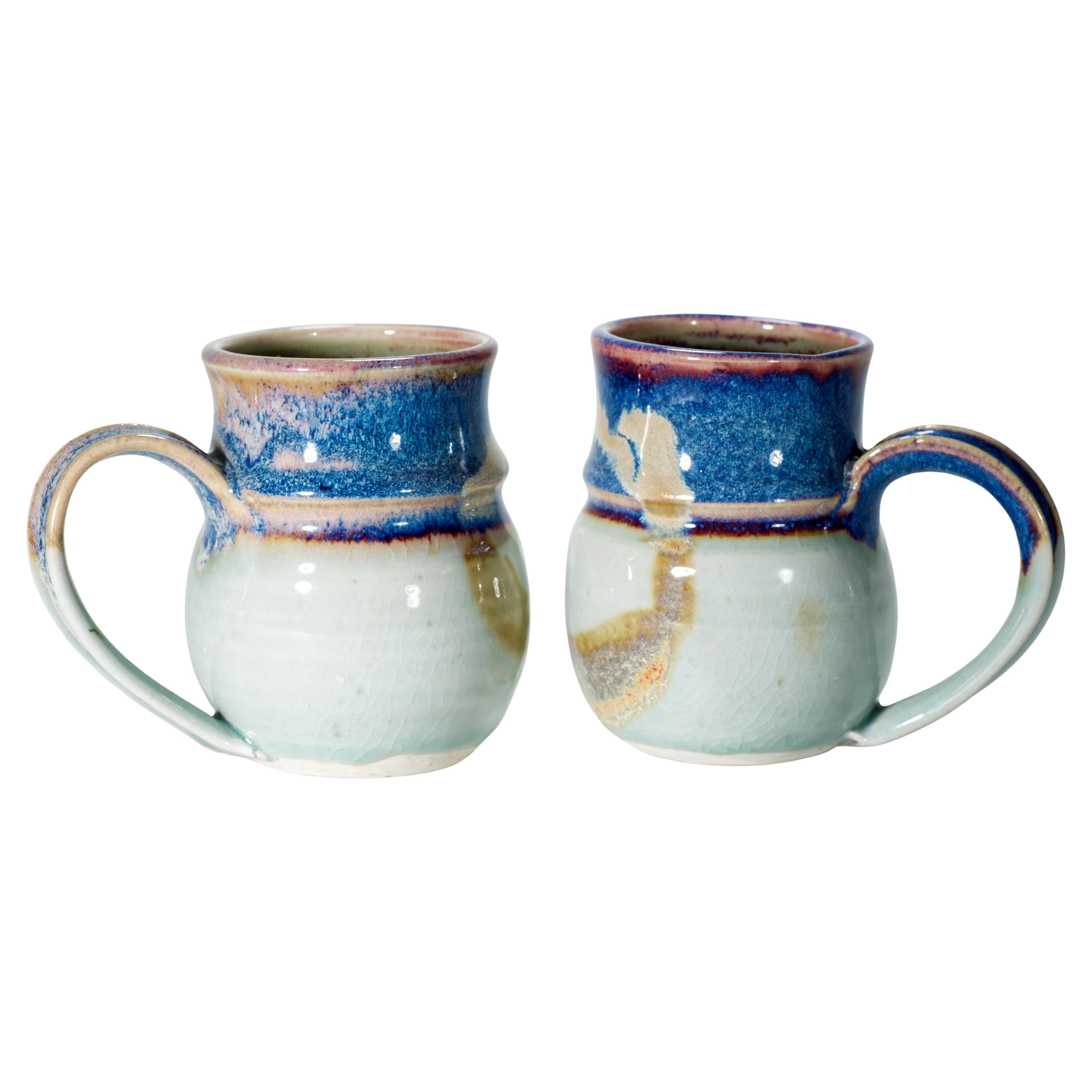Heller Coppia di tazze mug in ceramica, Studio Pottery di New York