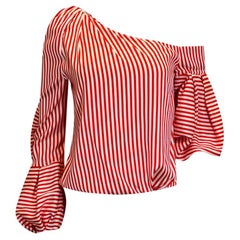 Hellessy One Shoulder Asymmetric Silk Top