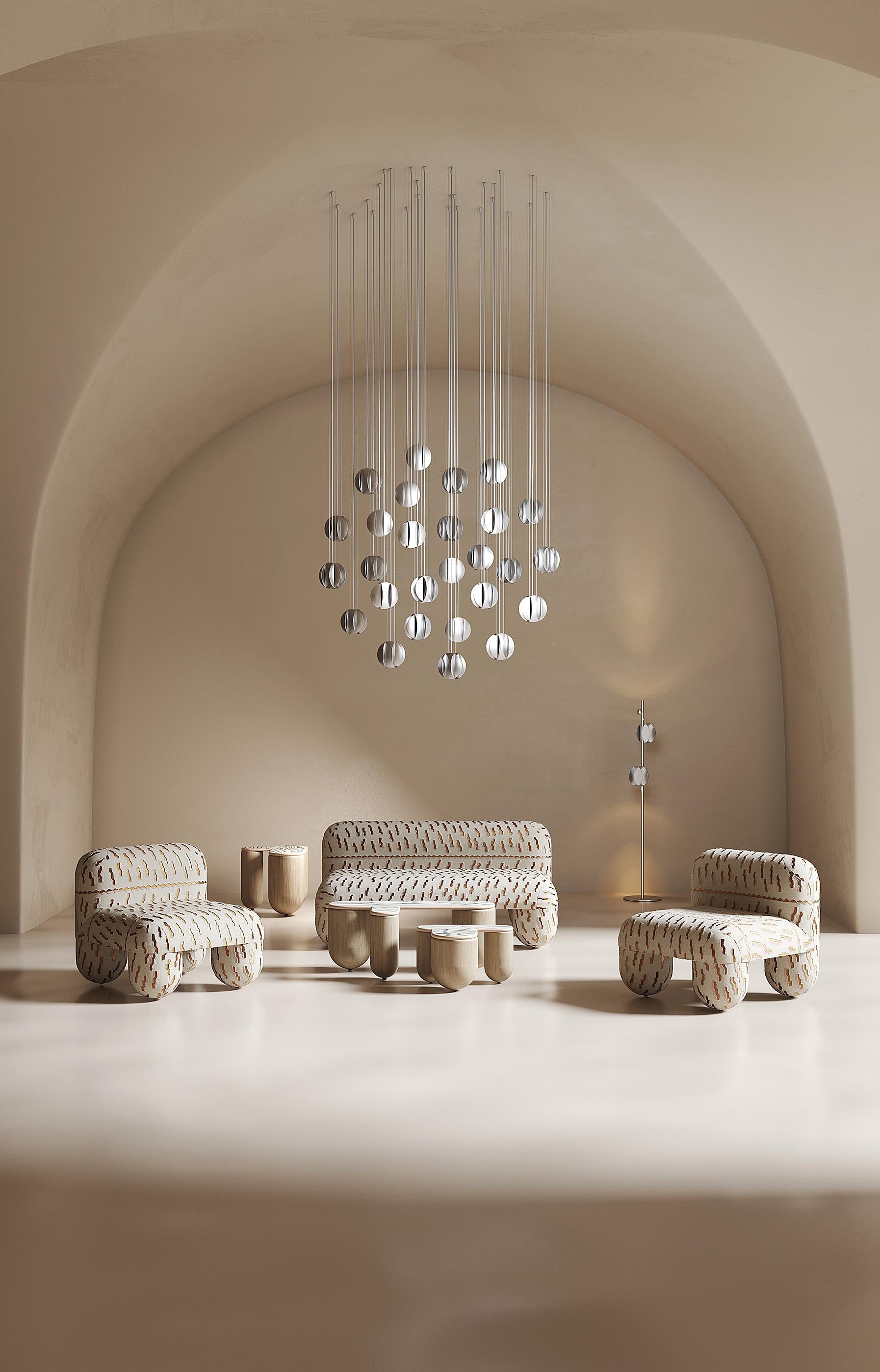 Modern Hello Sofa - Contemporary Seating in Dedar Tiger Mountain Velvet by NOOM For Sale 6