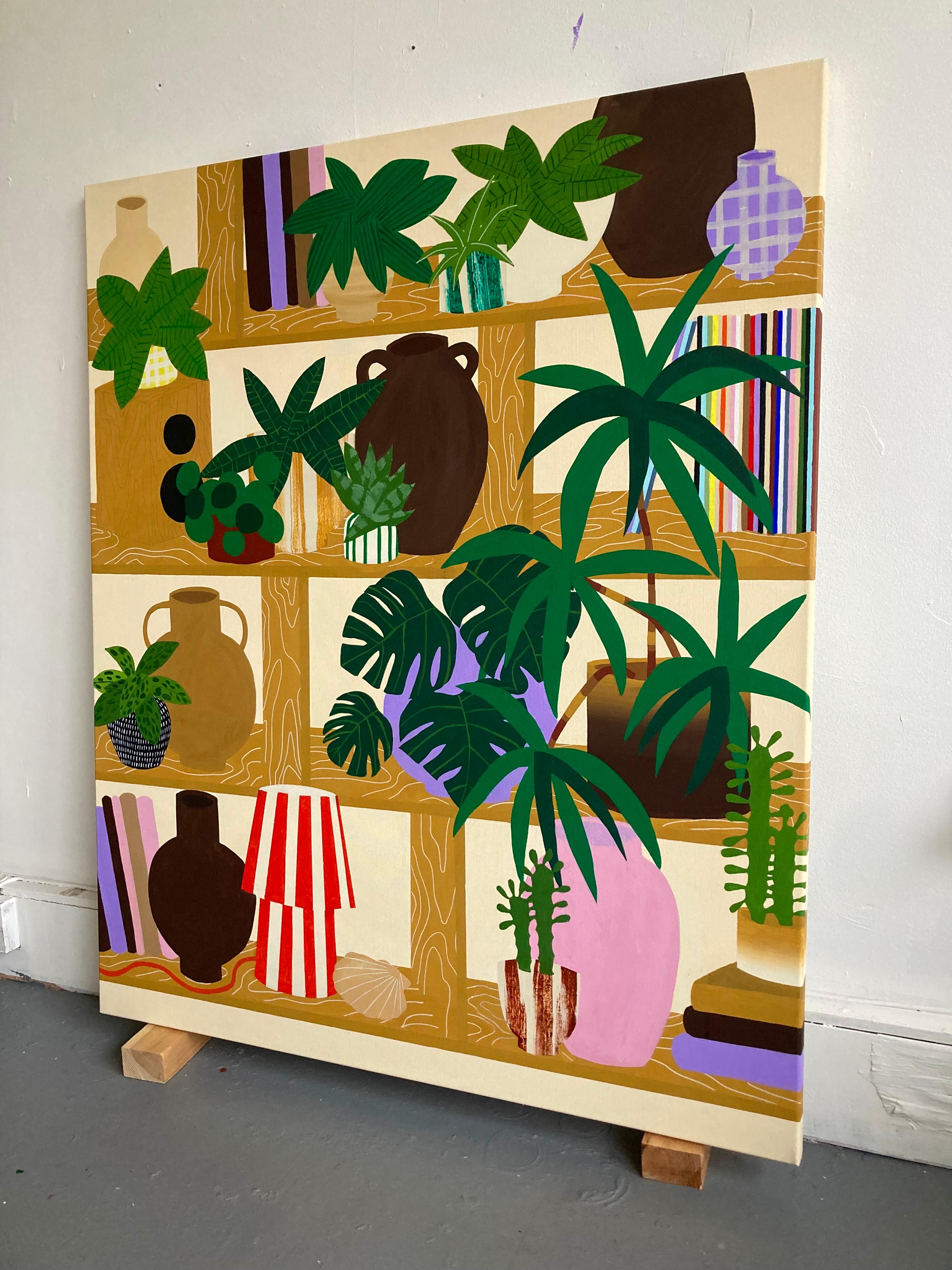 It’s Like A Jungle Sometimes - Mid-Century Modern Art - Contemporary Painting by Hello Marine