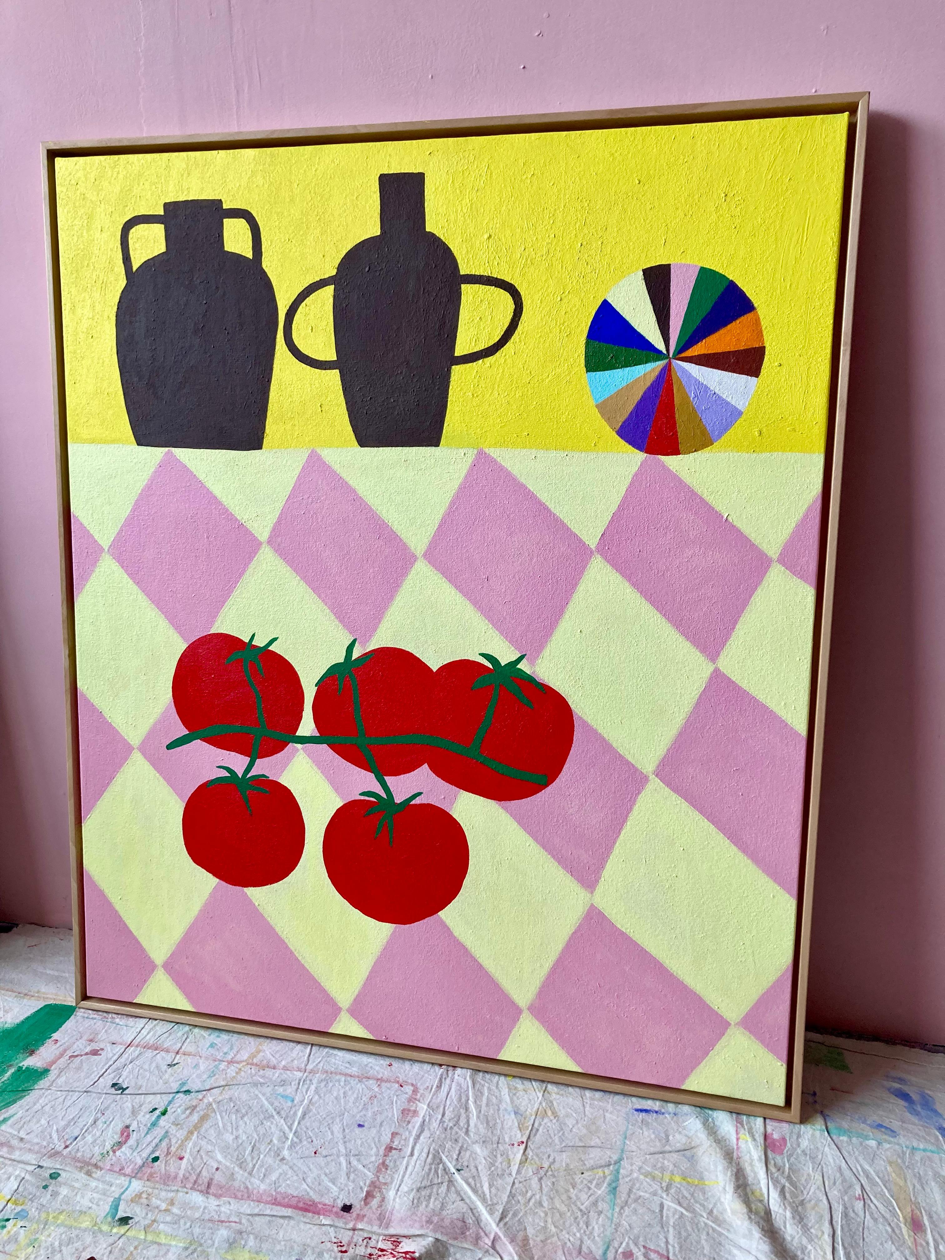 La Tomatina - Mid-Century Modern Art - Painting by Hello Marine