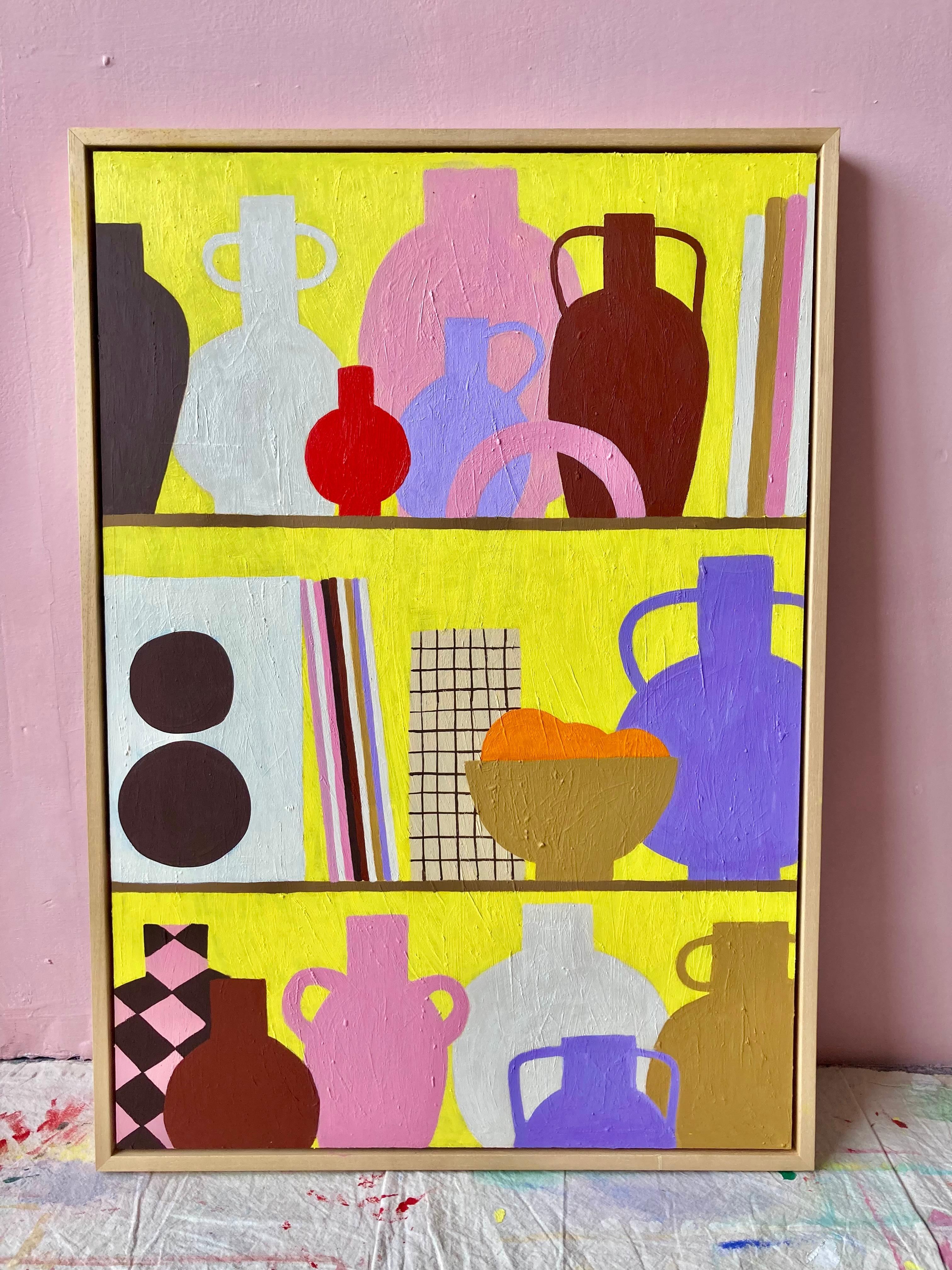 Hello Marine Still-Life Painting - Sunburst - Mid-Century Modern Art