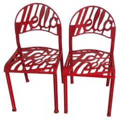 Retro "Hello There" chairs designed by Jeremy Harvey for Artifort. 1970's