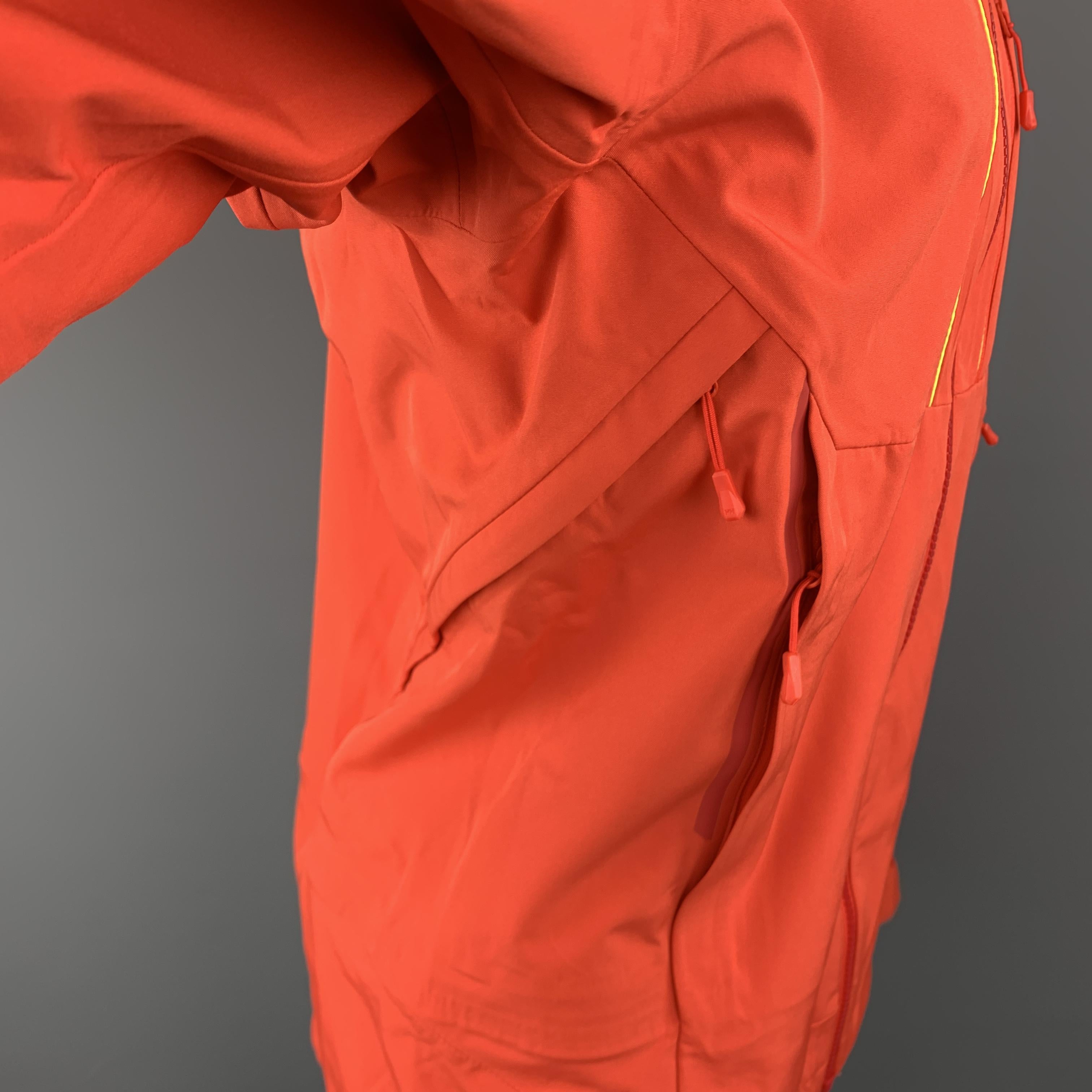 Red HELLY HANSEN Size M Orange Hooded Ski Jacket