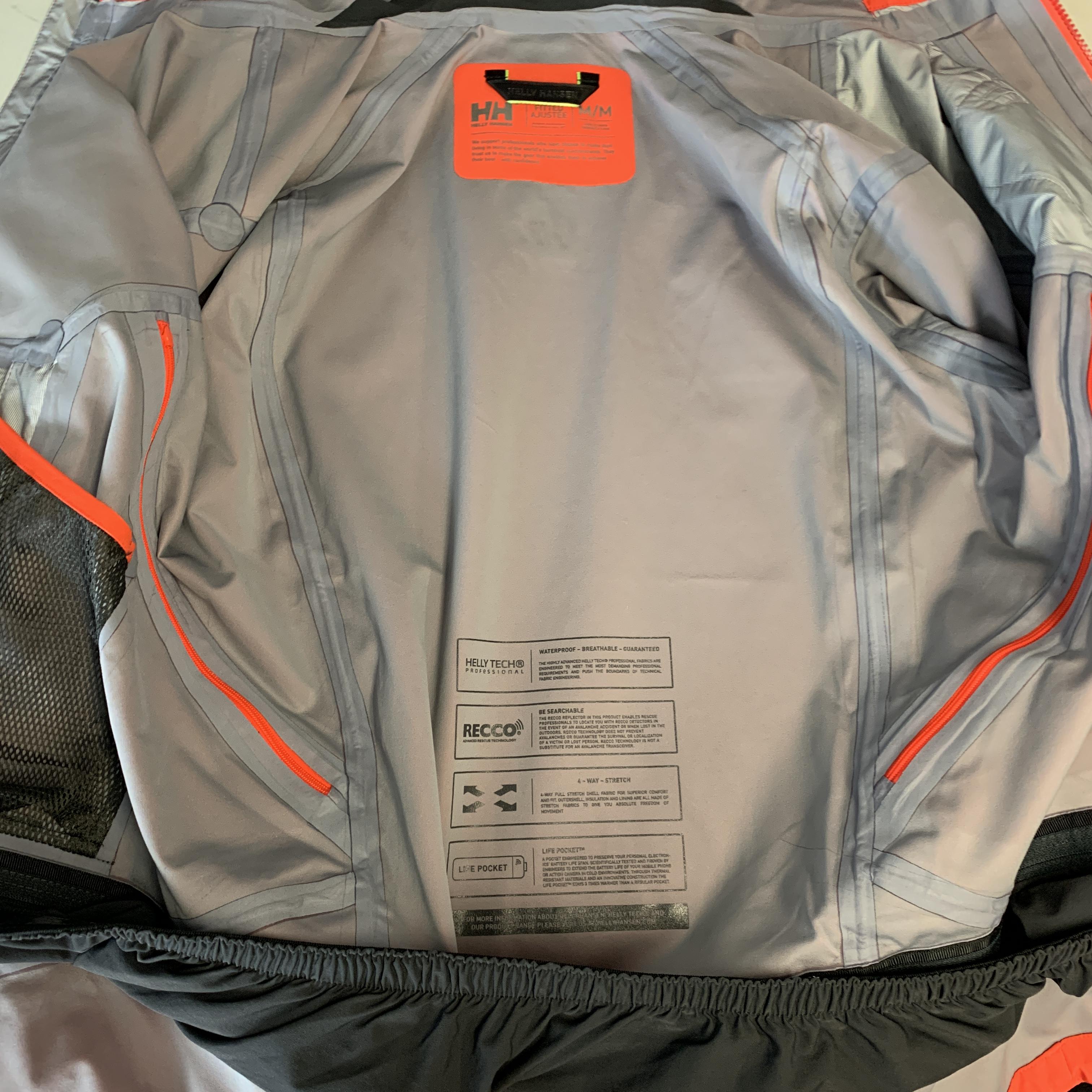 HELLY HANSEN Size M Orange Hooded Ski Jacket 3