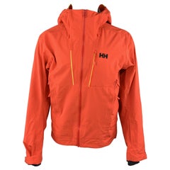 HELLY HANSEN Size M Orange Hooded Ski Jacket