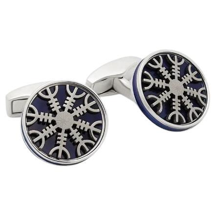 Helm of Awe Cufflinks in Sterling Silver For Sale