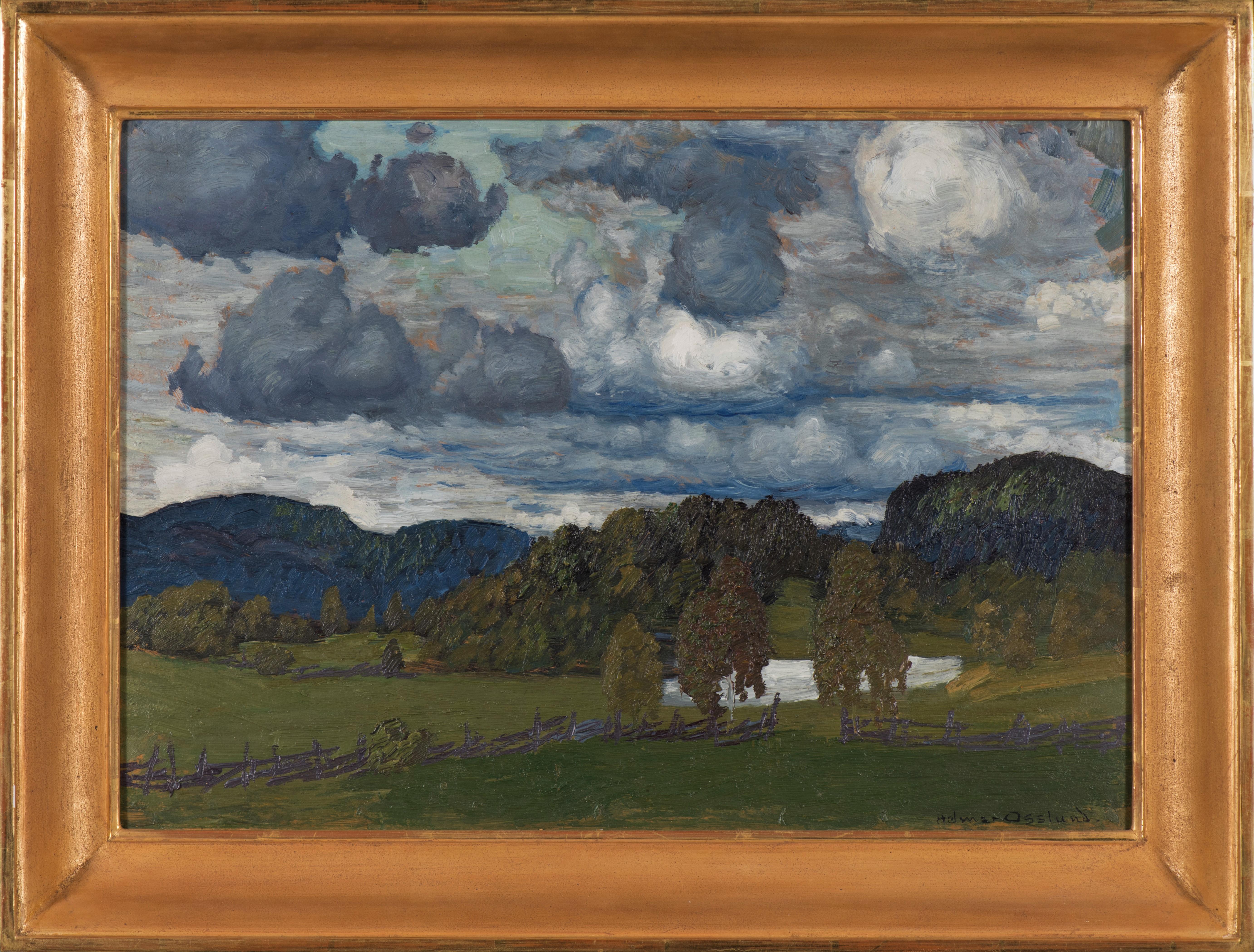 Día de verano (Ångermanland) - Painting de Helmer osslund 