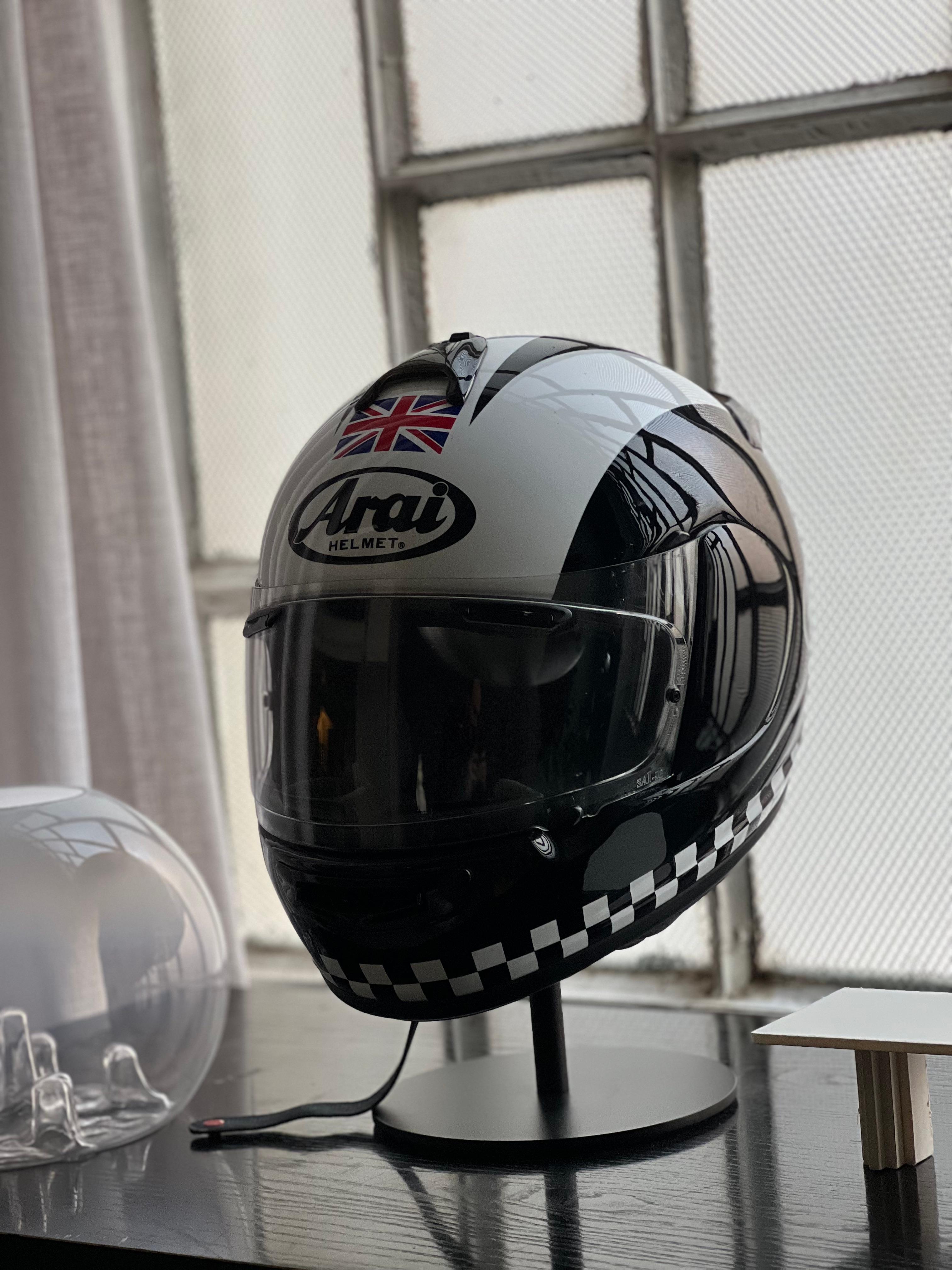 Helmet Arai sculpture installation with stand For Sale 13