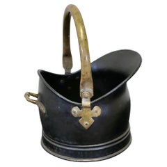Vintage Helmet Coal Scuttle Planter   