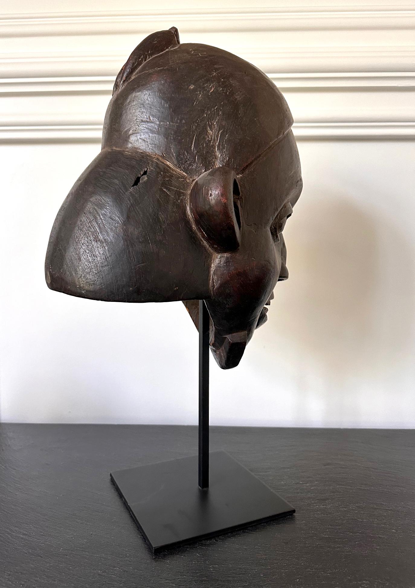 20th Century Helmet Crest Ngoin Mask from Cameroon Africa For Sale