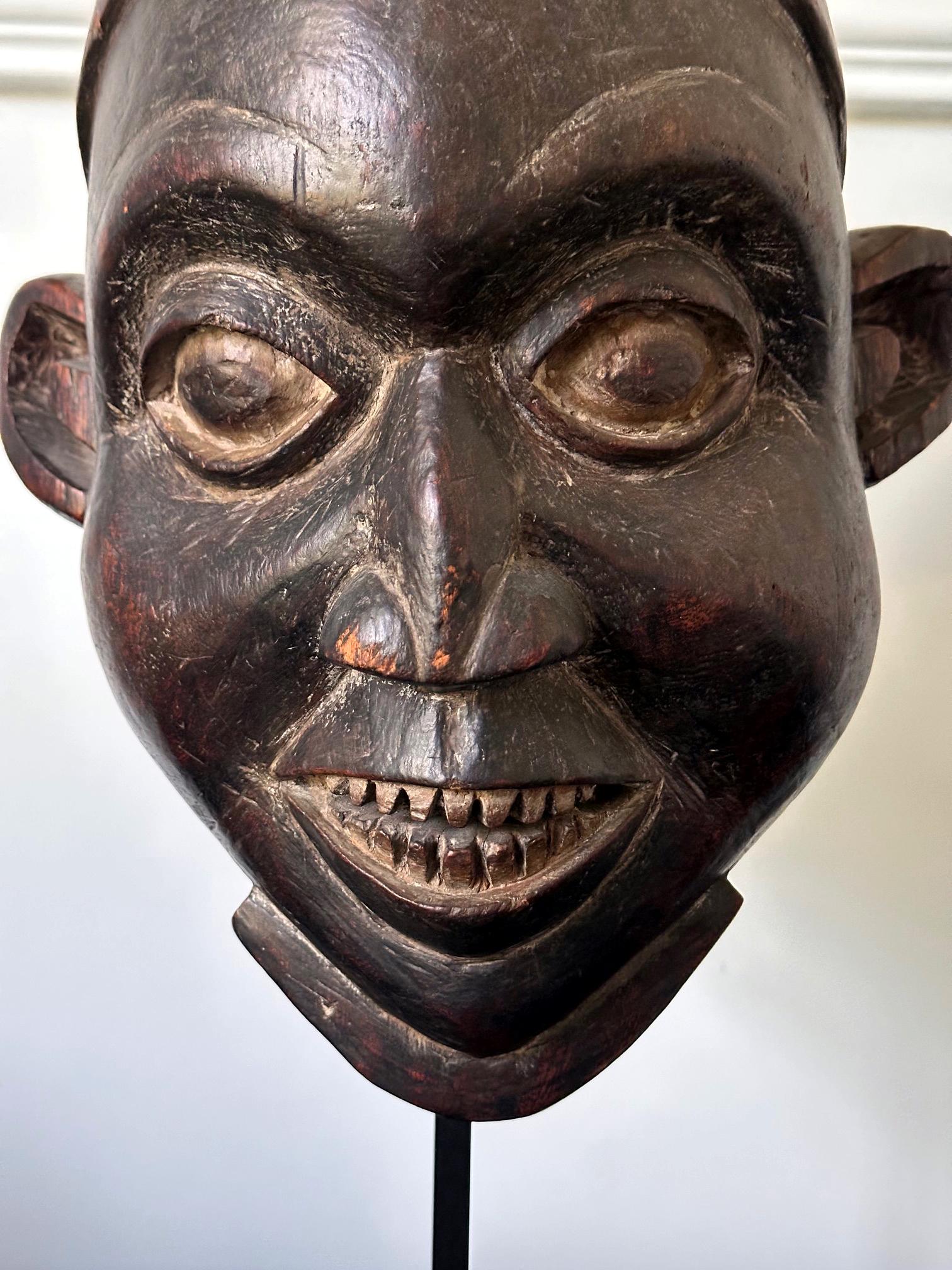 Wood Helmet Crest Ngoin Mask from Cameroon Africa For Sale