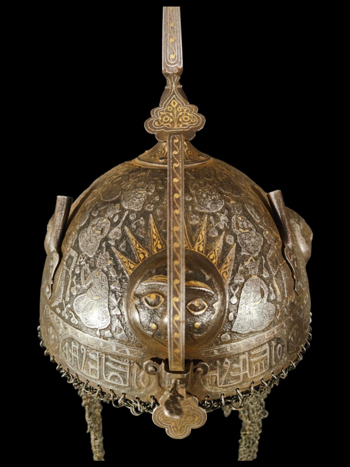 Hand-Crafted Helmet 'Khula Khud' 19th Century, Persia, Quajar
