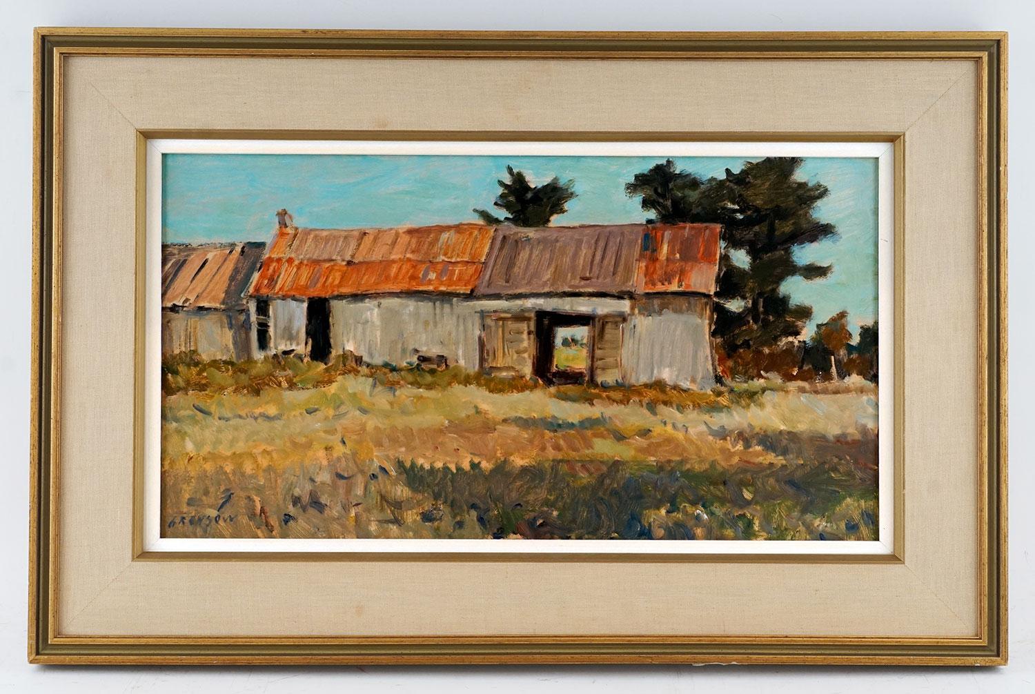Barn, Quebec - Painting by Helmut Gransow