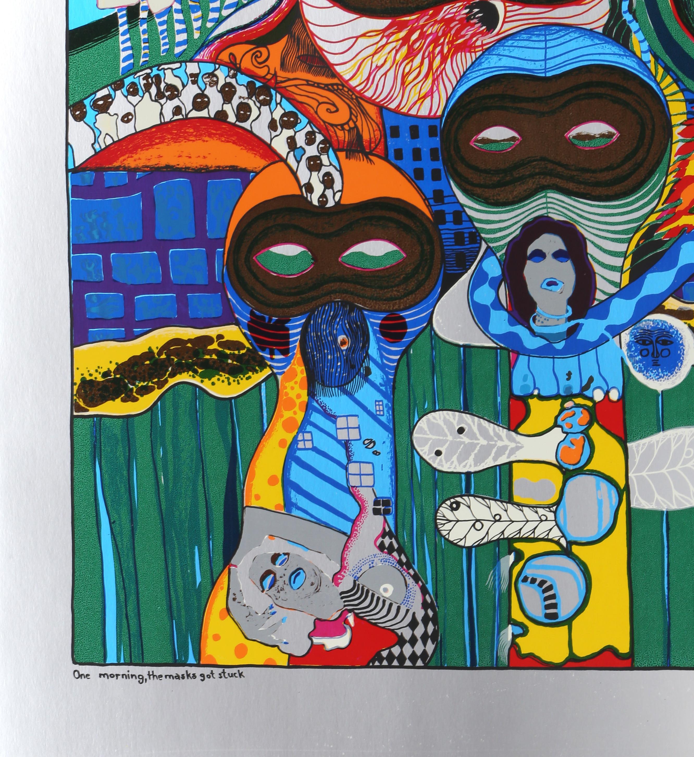 « One Morning, The Masks Got Stuck from Vienna Daydreams Portfolio » par Helmut Kand en vente 1