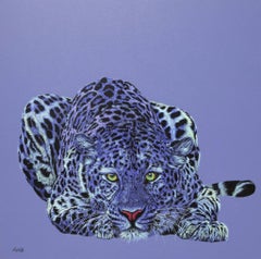 Leopard in Blue-Violet