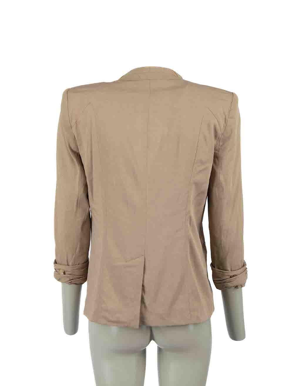 Helmut Lang Beige Double Breasted Blazer Size XS In Excellent Condition For Sale In London, GB