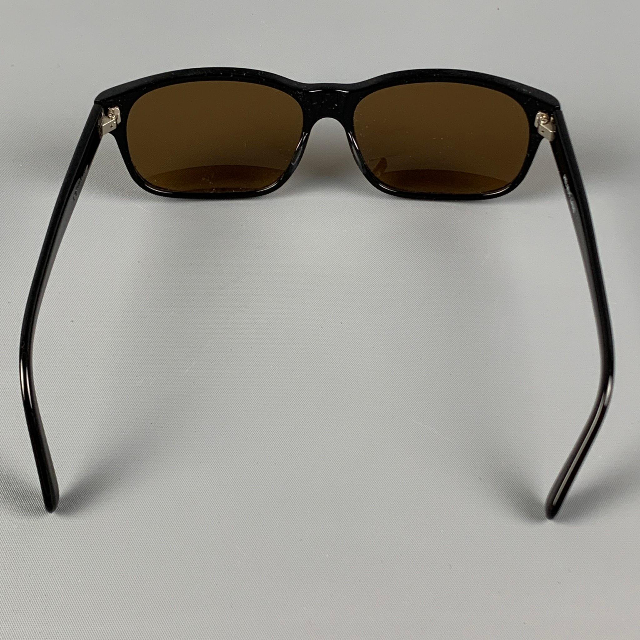 HELMUT LANG Black Acetate Tinted Sunglasses In Good Condition In San Francisco, CA