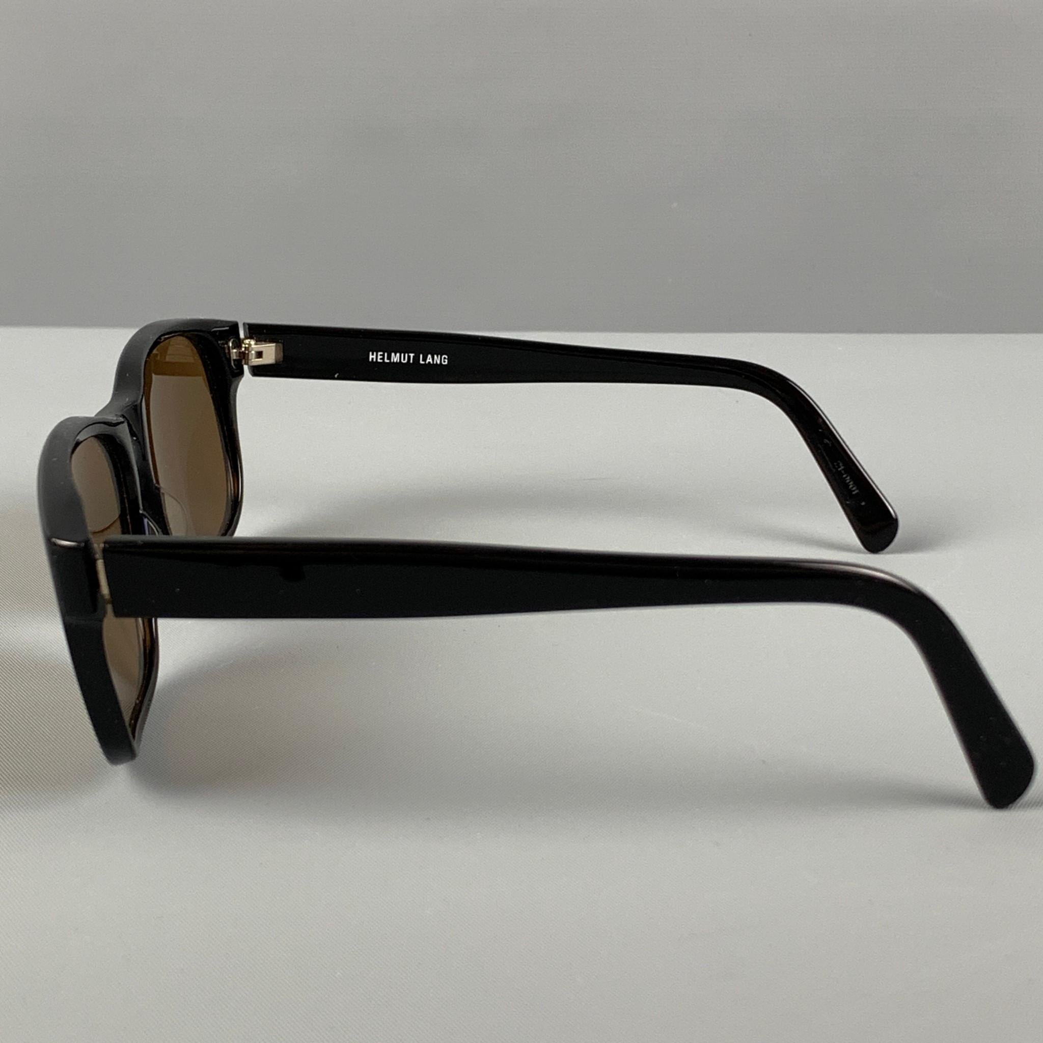 Men's HELMUT LANG Black Acetate Tinted Sunglasses