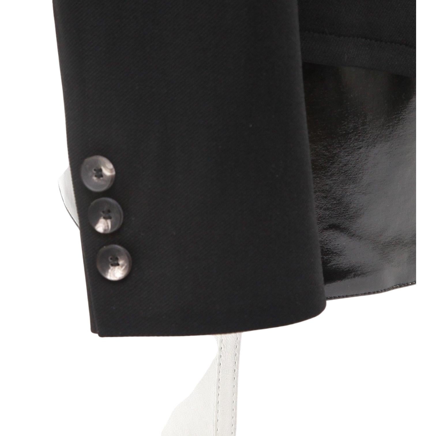 Women's HELMUT LANG Black Blazer Jacket Coat Long Sleeve Hook and Eye Closure Sz 6 For Sale