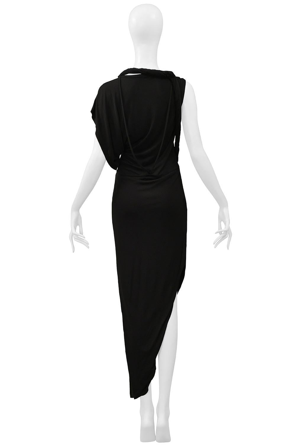 Helmut Lang Black Concept Dress With Cables & Knots 2005 For Sale 3