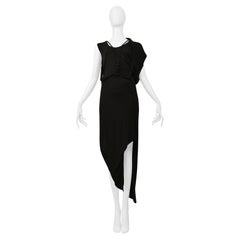 Helmut Lang Black Concept Dress With Cables & Knots 2005