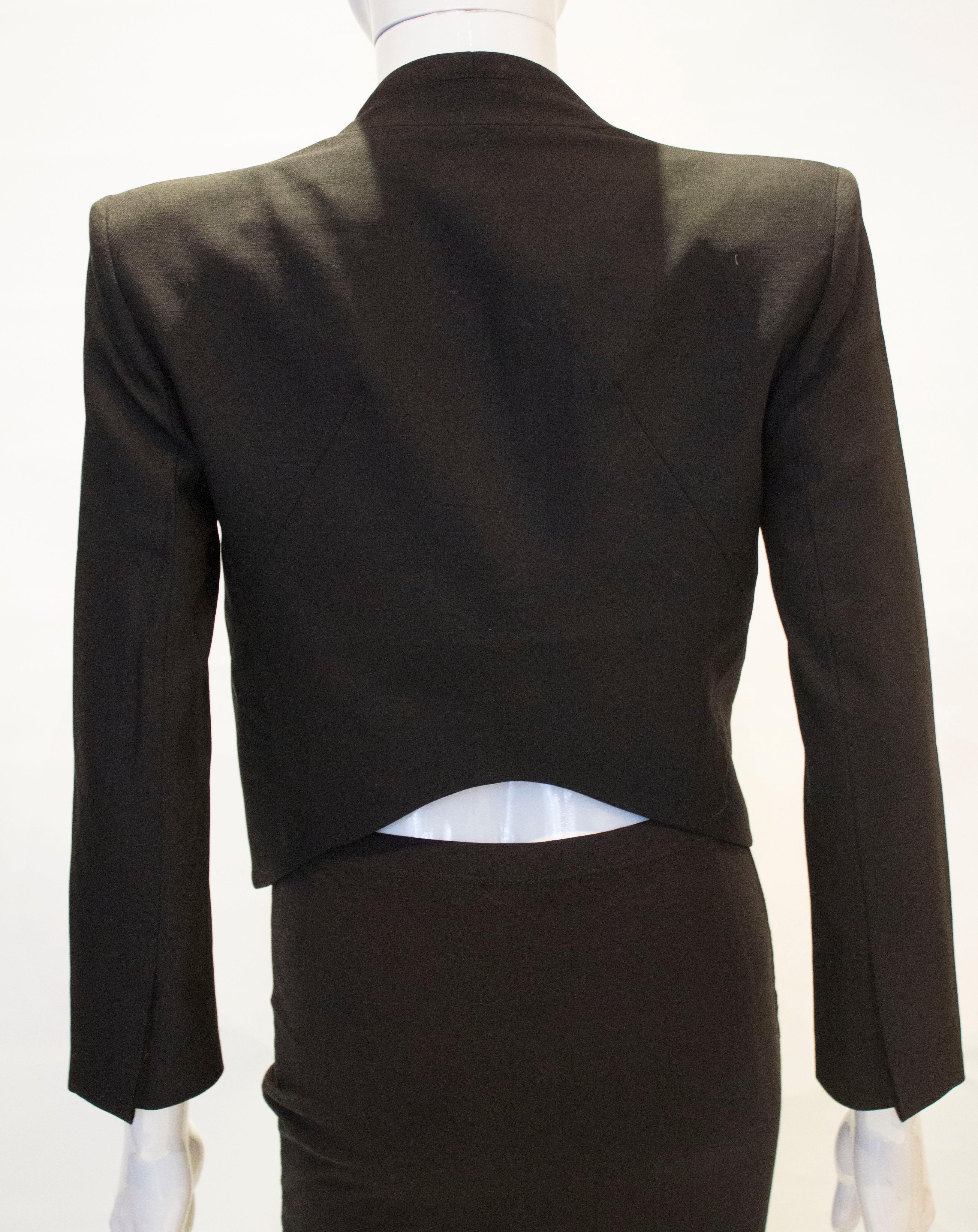 Women's Helmut Lang Black Crop Jacket For Sale