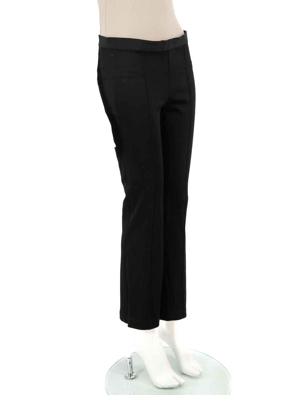 CONDITION is Very good. Hardly any visible wear to trousers is evident on this used Helmut Lang designer resale item.
 
 
 
 Details
 
 
 Black
 
 Viscose
 
 Flared trousers
 
 Mid rise
 
 Stretchy
 
 Elasticated waistband
 
 
 
 
 
 Made in China
