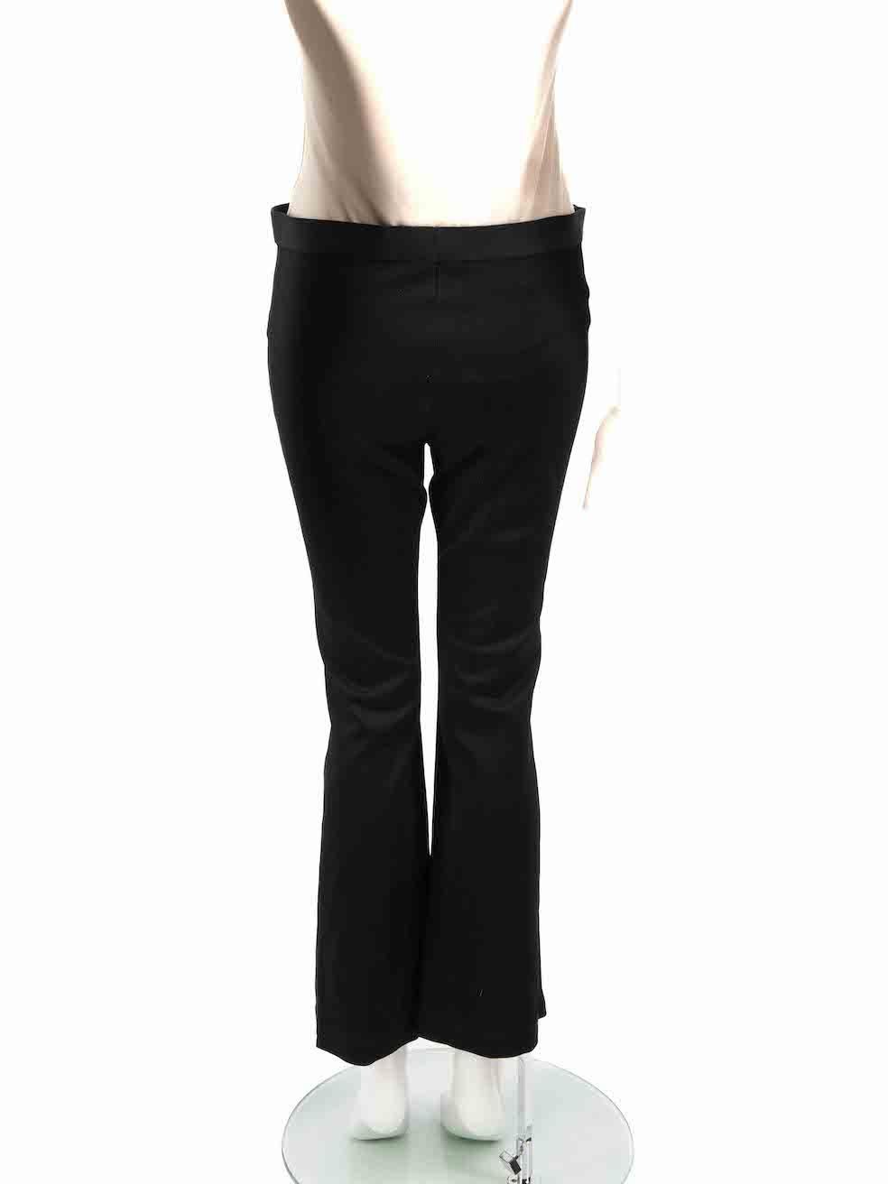 Nero Pantaloni elasticizzati svasati neri Helmut Lang taglia L.L.A. in vendita