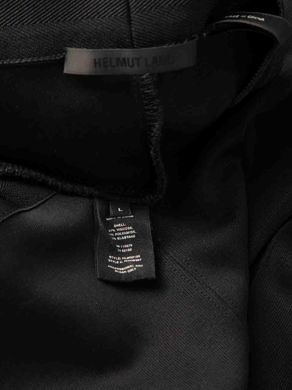 Pantaloni elasticizzati svasati neri Helmut Lang taglia L.L.A. In condizioni buone in vendita a London, GB