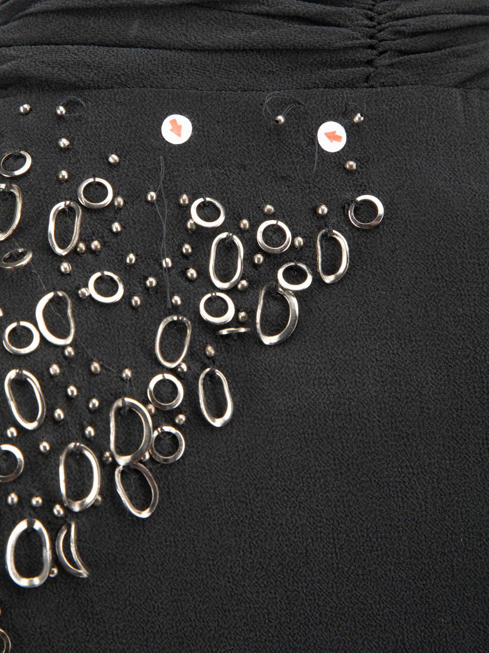 Helmut Lang Black Hardware Embellished Midi Dress Size XXS Bon état à London, GB