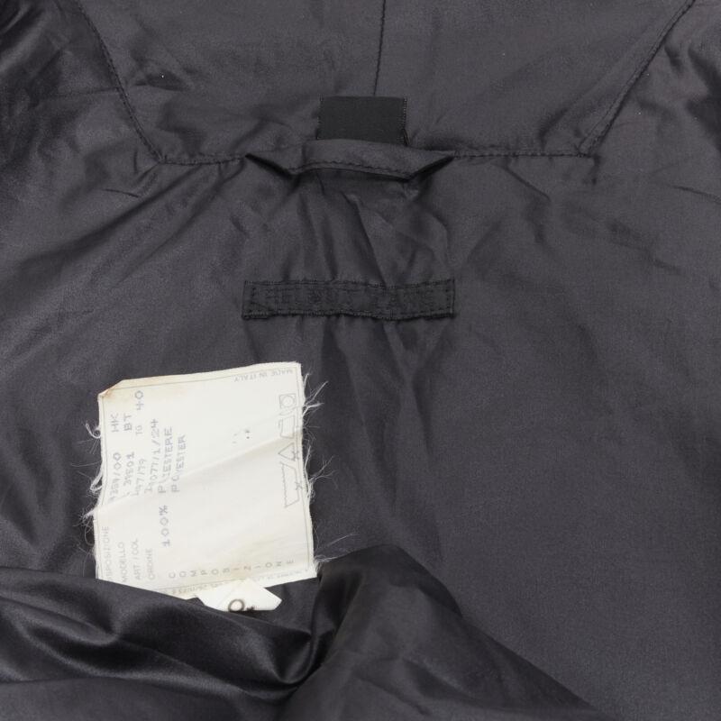 HELMUT LANG black hooded pocketed cutout armhole jacket IT40 S For Sale 5