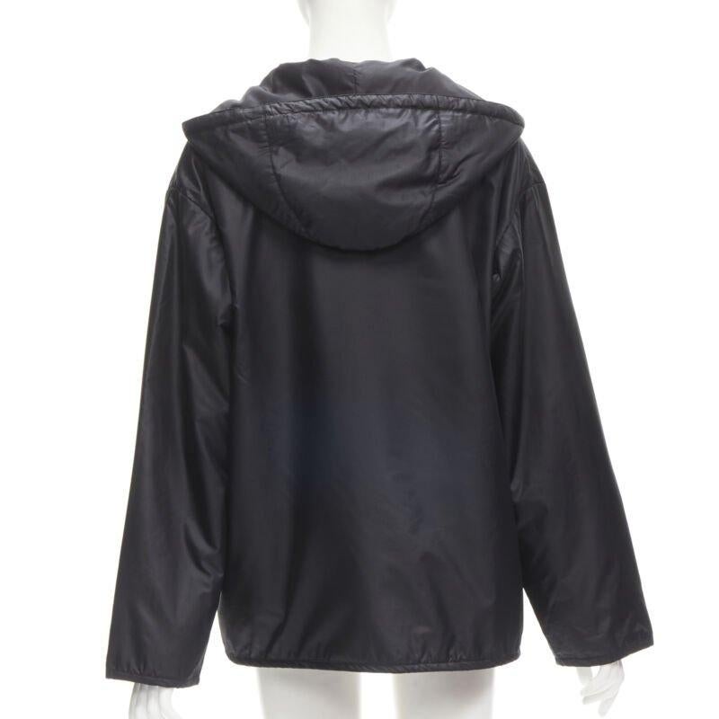 HELMUT LANG black hooded pocketed cutout armhole jacket IT40 S For Sale 1