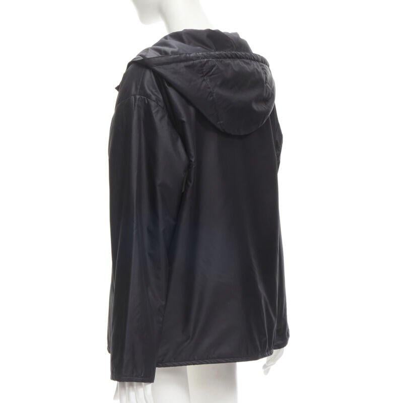 HELMUT LANG black hooded pocketed cutout armhole jacket IT40 S For Sale 2