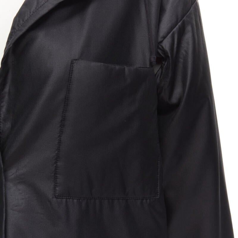HELMUT LANG black hooded pocketed cutout armhole jacket IT40 S For Sale 4