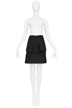 Helmut Lang Black Inside-Out Cotton Skirt