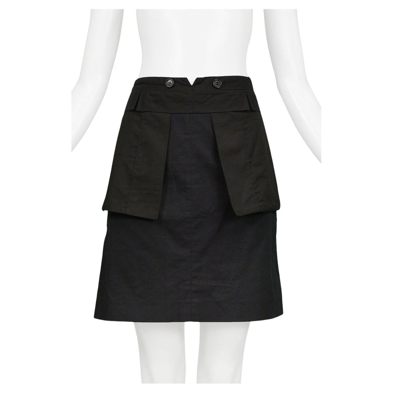 Helmut Lang Black Inside-Out Cotton Skirt For Sale