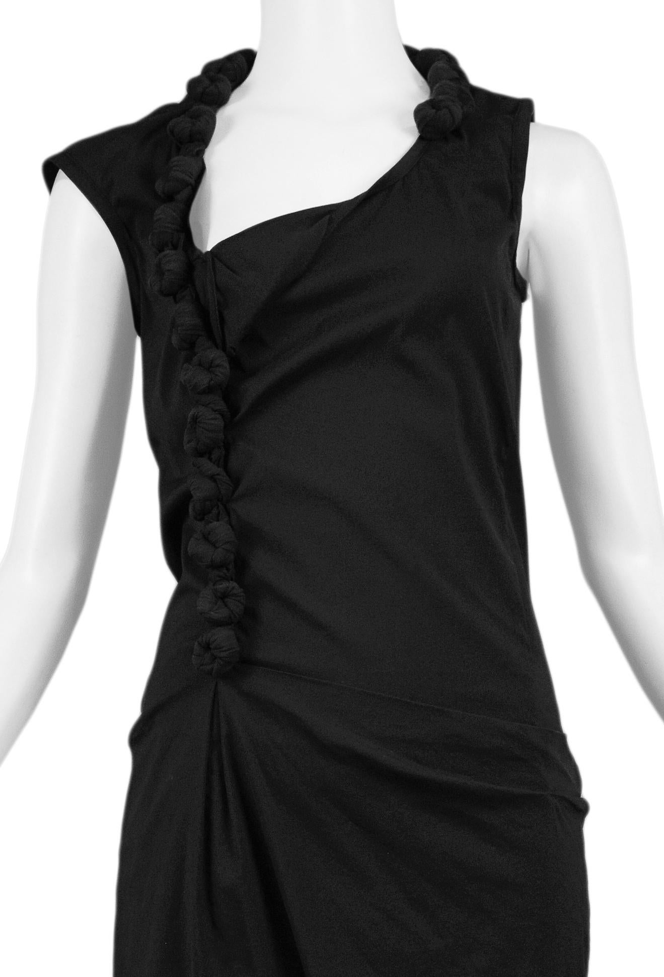 Women's Helmut Lang Black Knot Dress 2005 For Sale