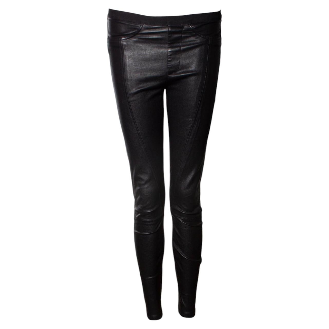 Pre-owned Helmut Lang , Black Leather Legging