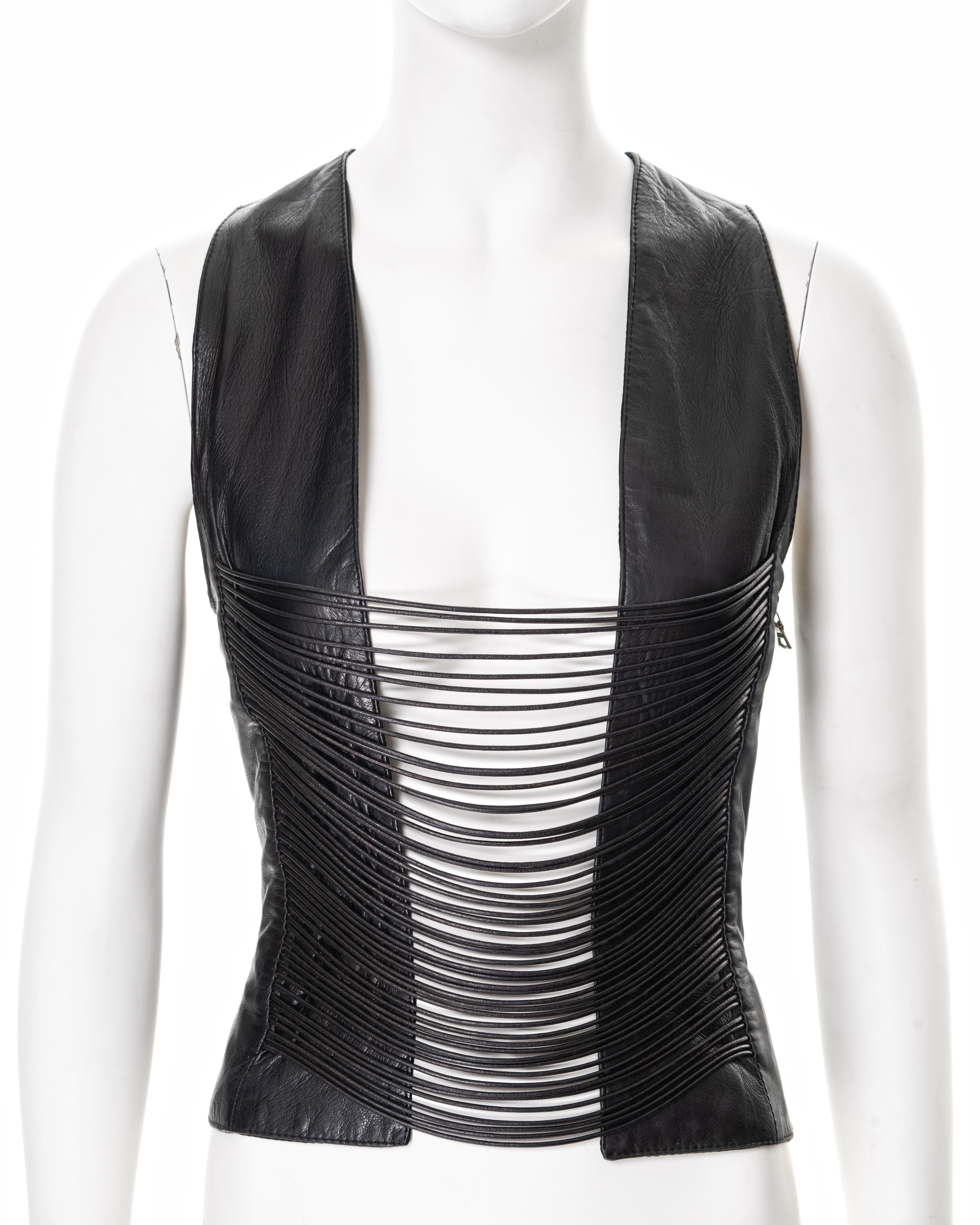 helmut lang leather top