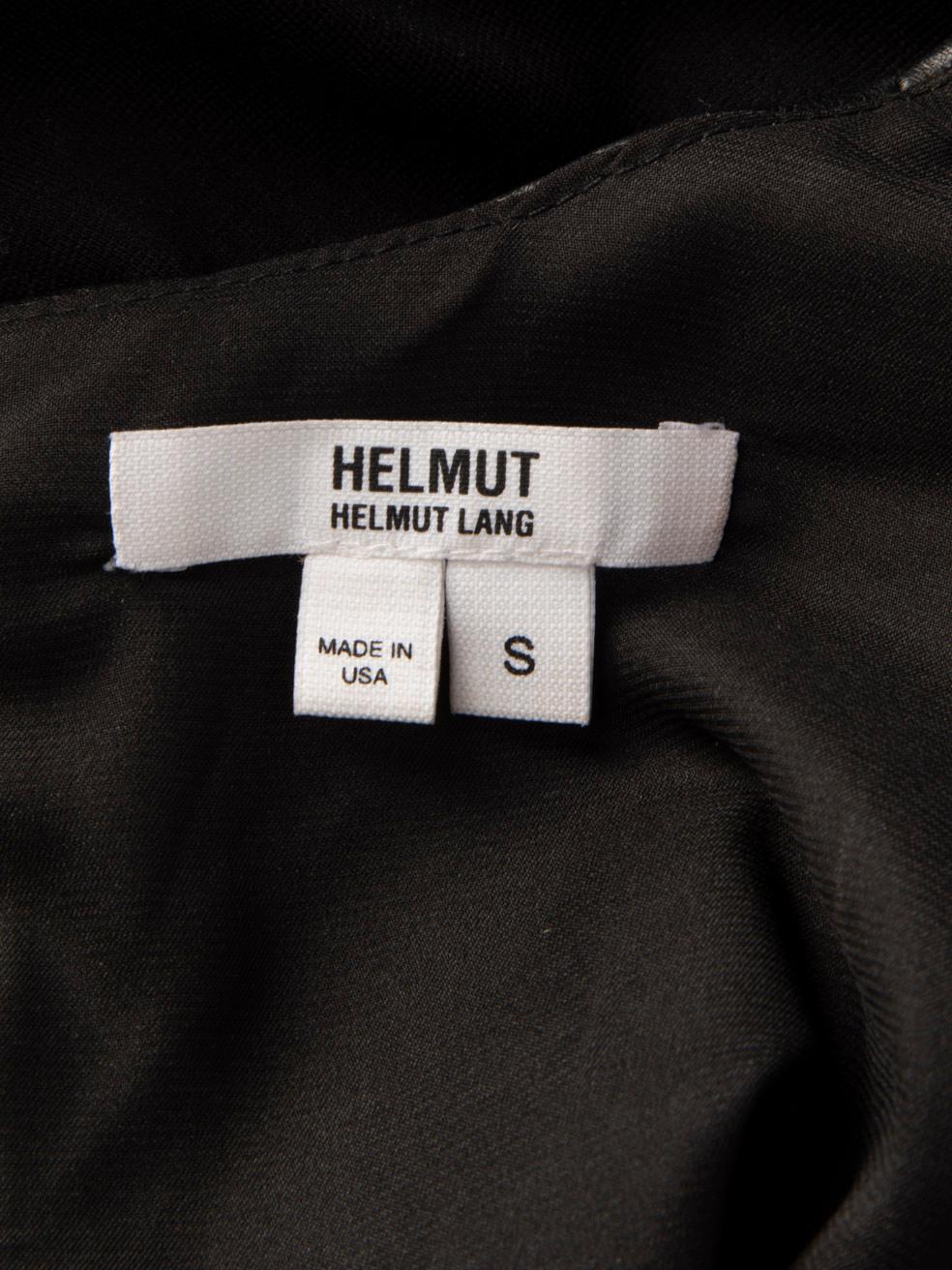 Helmut Lang Black Leather Panel Mini Length Dress Size S For Sale 5