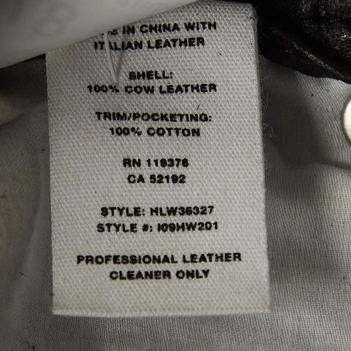 Helmut Lang Black Leather Straight Leg Pants M For Sale 2