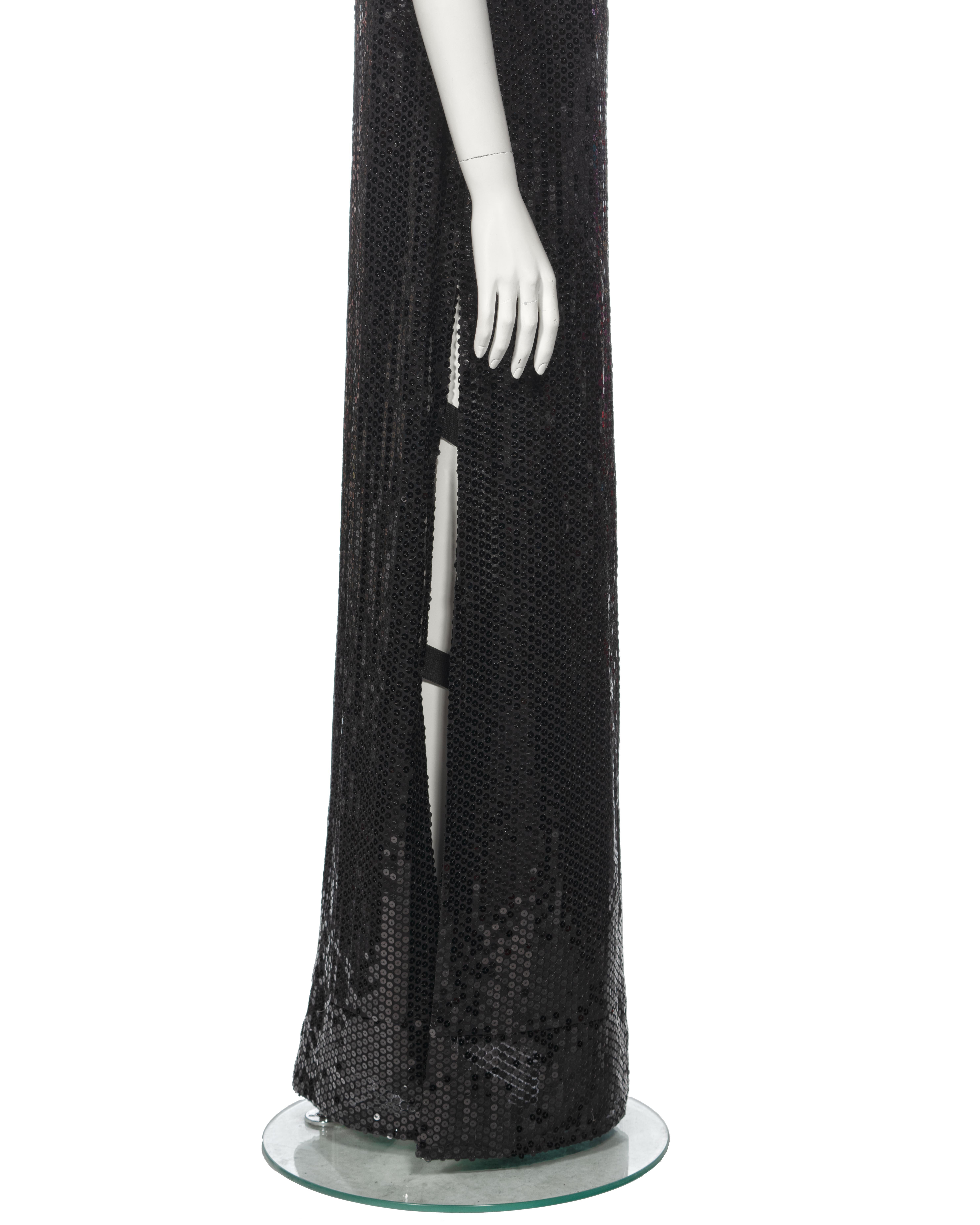 Helmut Lang Black Sequin Evening Dress With Armband, fw 1999 For Sale 7