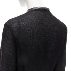 HELMUT LANG black sheep leather detail bias drape biker jacket S