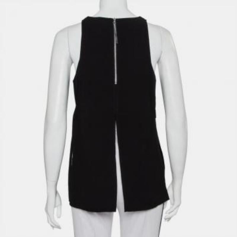 Helmut Lang Black Textured Synthetic Raze Tank Top M For Sale 5