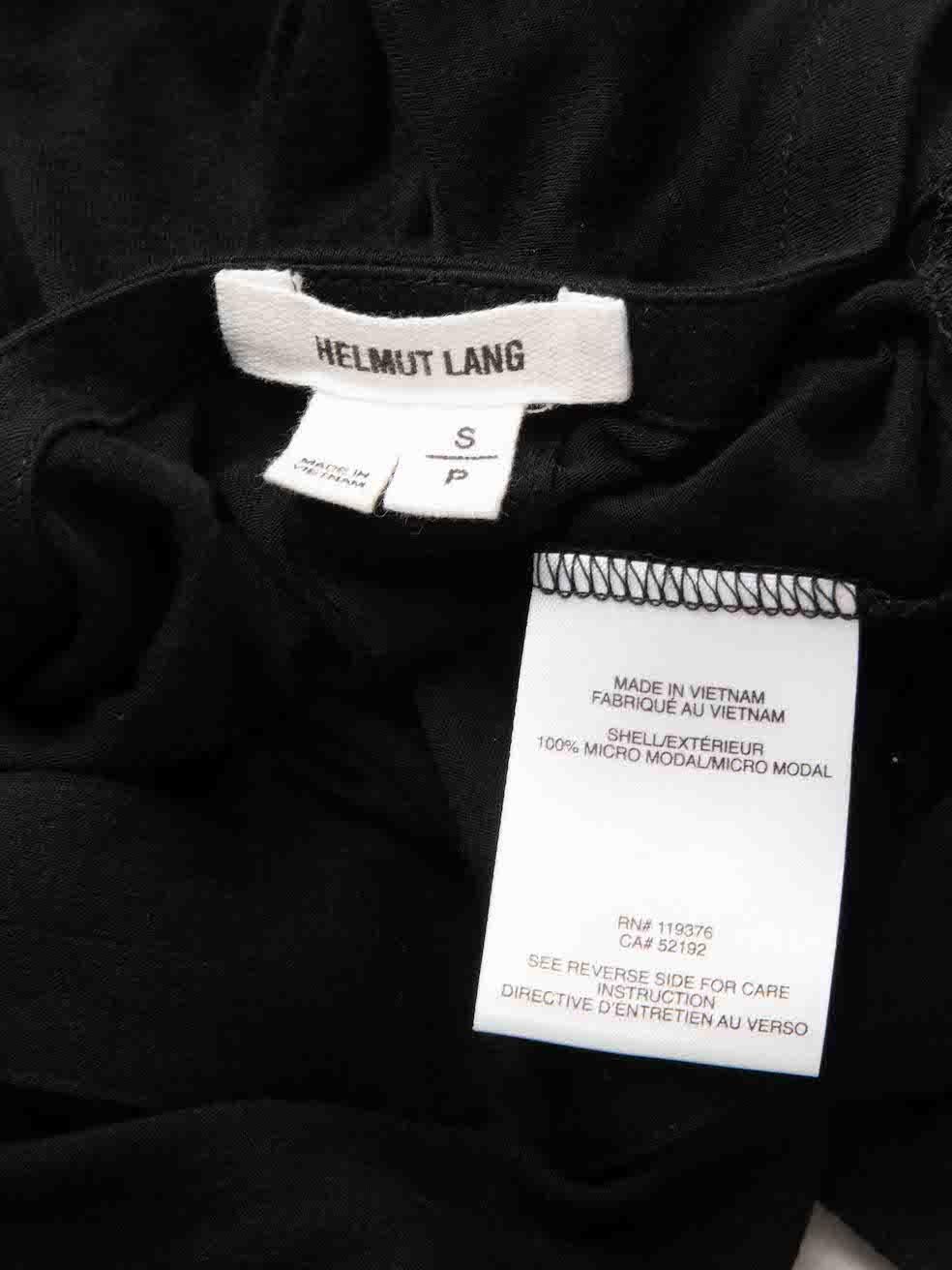 Women's Helmut Lang Black V-Neck Sheer Long Top Size S For Sale