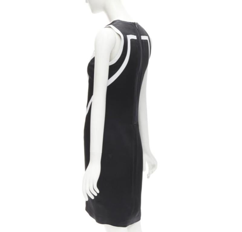 HELMUT LANG black white abstract print paneled dress US0 XS For Sale 1