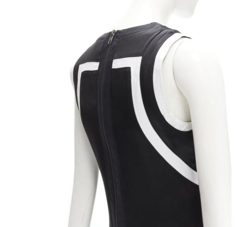 HELMUT LANG black white abstract print paneled dress US0 XS For Sale 3