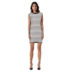 Helmut Lang Black & White Woven Detail Dress Size XS