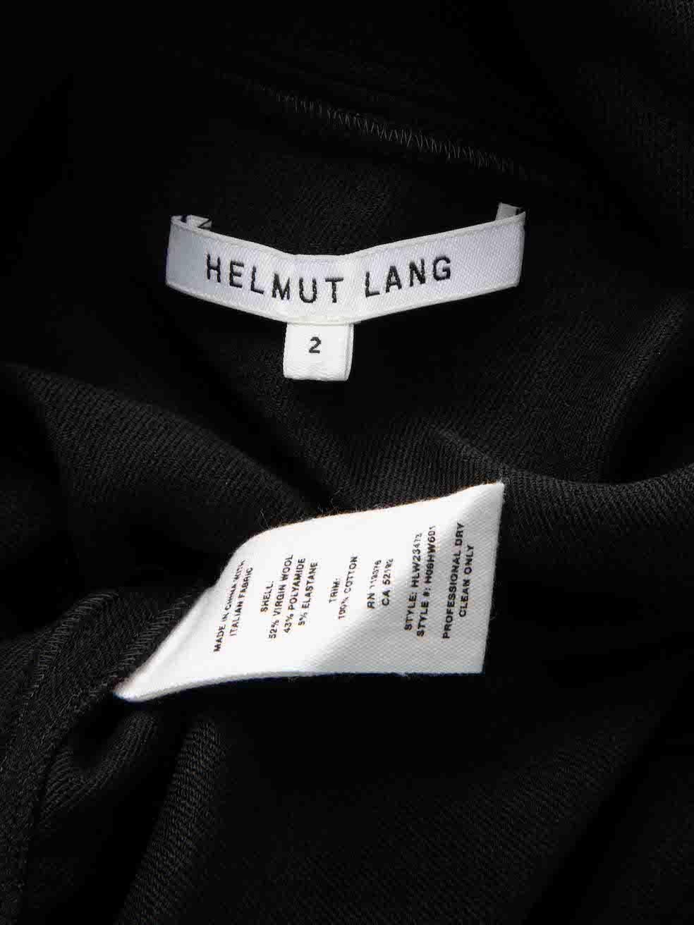 Women's Helmut Lang Black Wide Asymmetric Neck Mini Dress Size XS